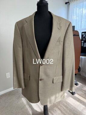 Tasso Elba Men's Tan Micro-Check Sport Coat